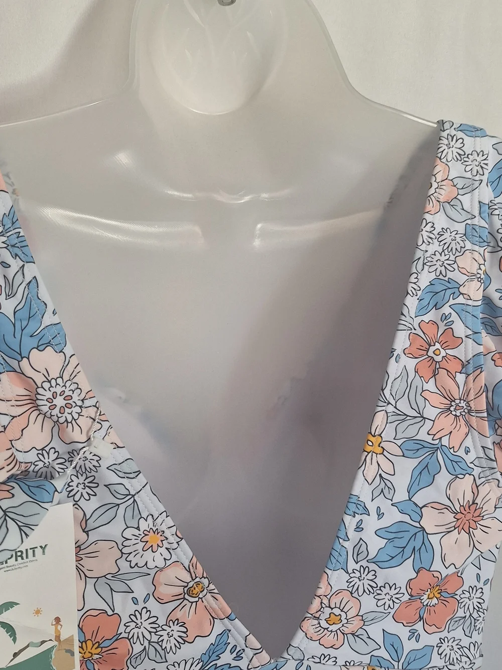 B2prity One Piece Swimsuit Flutter Sleeve Slimming Floral Medium Womens
